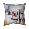 Begin Home Decor 20 x 20 in. Sailboats & Urban City-Double Sided Print Indoor Pillow 5541-2020-CO11
